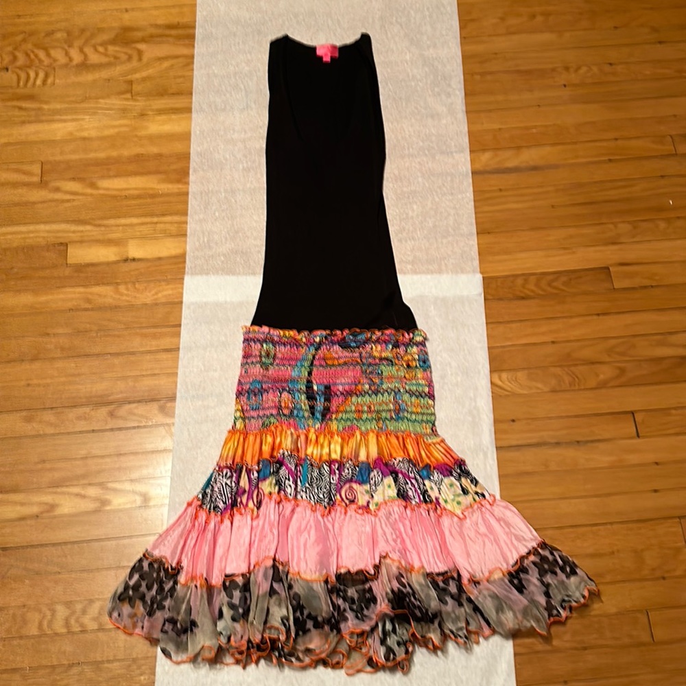 One Piece designer dress - tank style upper body attached to skirt WORN ONCE